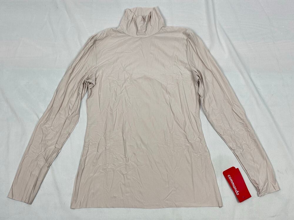 NWT Commando Luxury Butter Turtleneck Top Beige/Nude S